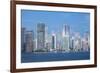 Colombia, Cartagena. Modern Boca Grande area city skyline view from Cartagena Bay.-Cindy Miller Hopkins-Framed Photographic Print