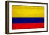 Colombia Flag Design with Wood Patterning - Flags of the World Series-Philippe Hugonnard-Framed Art Print