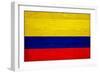 Colombia Flag Design with Wood Patterning - Flags of the World Series-Philippe Hugonnard-Framed Art Print