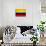 Colombia Flag Design with Wood Patterning - Flags of the World Series-Philippe Hugonnard-Art Print displayed on a wall