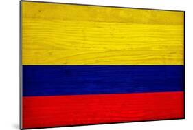 Colombia Flag Design with Wood Patterning - Flags of the World Series-Philippe Hugonnard-Mounted Premium Giclee Print