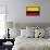 Colombia Flag Design with Wood Patterning - Flags of the World Series-Philippe Hugonnard-Framed Stretched Canvas displayed on a wall