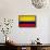 Colombia Flag Design with Wood Patterning - Flags of the World Series-Philippe Hugonnard-Framed Stretched Canvas displayed on a wall