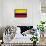 Colombia Flag Design with Wood Patterning - Flags of the World Series-Philippe Hugonnard-Framed Stretched Canvas displayed on a wall