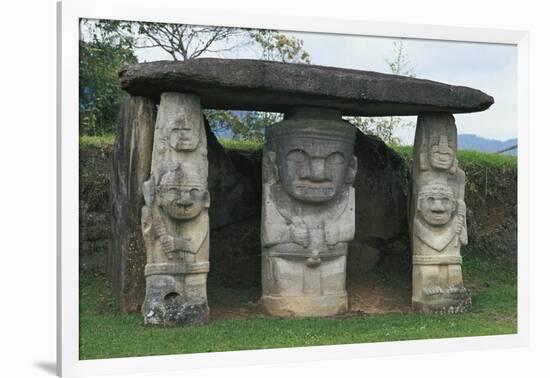 Colombia, Huila Department, San Agustin, Archeological Park, Dolmen with Caryatids-null-Framed Giclee Print