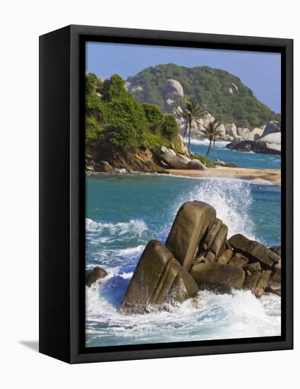 Colombia, Magdalena, Park Nacional Natural Tayrona, El Cabo, Beach-Jane Sweeney-Framed Stretched Canvas