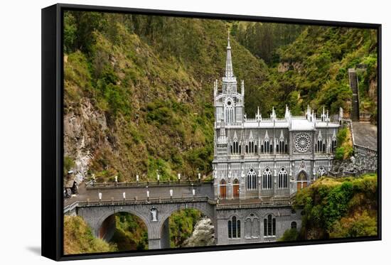 Colombia, Sanctuary of the Virgin of Las Lajas-rchphoto-Framed Stretched Canvas