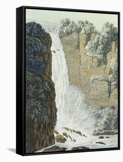 Colombia, View of Taquendama Waterfall on Bogota Plateau-null-Framed Stretched Canvas