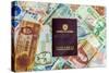 Colombian Passport and Money-jkraft5-Stretched Canvas