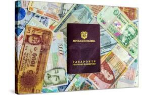 Colombian Passport and Money-jkraft5-Stretched Canvas