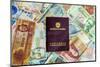 Colombian Passport and Money-jkraft5-Mounted Photographic Print