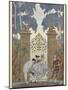 Colombine People standing outside a gate A Pierrot-Georges Barbier-Mounted Giclee Print