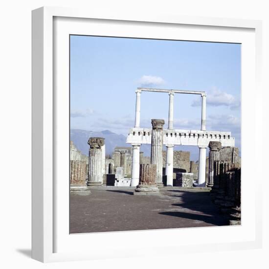 Colomns of the Colonnade Round the Forum, Pompeii, Italy-CM Dixon-Framed Photographic Print