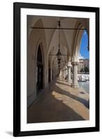 Colonade Along the Side of Sukiennice, the Renaisssance Cloth Hall-null-Framed Premium Photographic Print