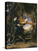 Colonel Acland and Lord Sydney: The Archers-Sir Joshua Reynolds-Stretched Canvas