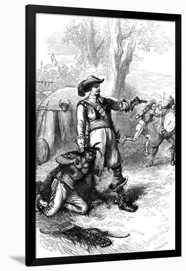 Colonel Atherton and the Indians-Whymper-Framed Giclee Print