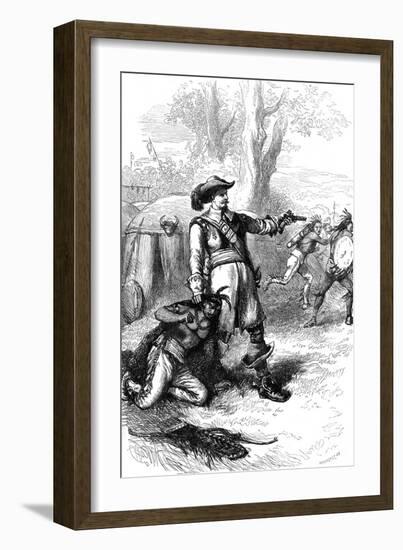 Colonel Atherton and the Indians-Whymper-Framed Giclee Print