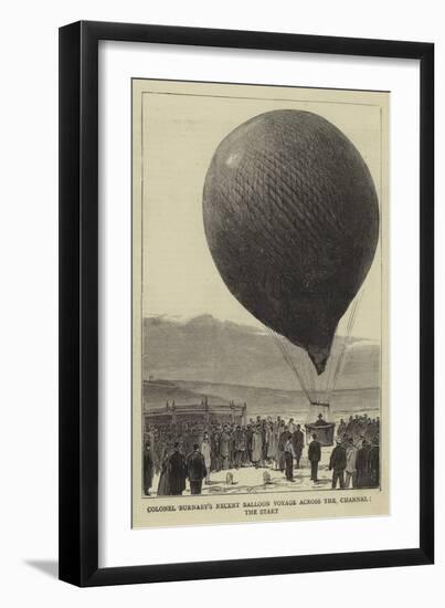 Colonel Burnaby's Recent Balloon Voyage across the Channel, the Start-null-Framed Giclee Print