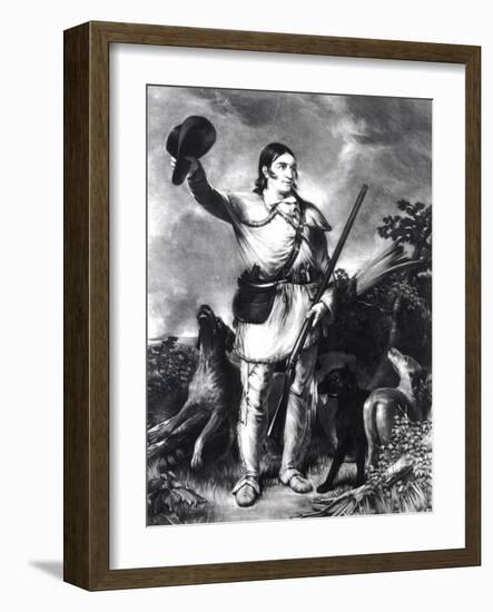 Colonel Davy Crockett (1786-1836) Engraved by Charles Gilbert Stuart (circa 1787-1813) circa 1839-John Gadsby Chapman-Framed Giclee Print