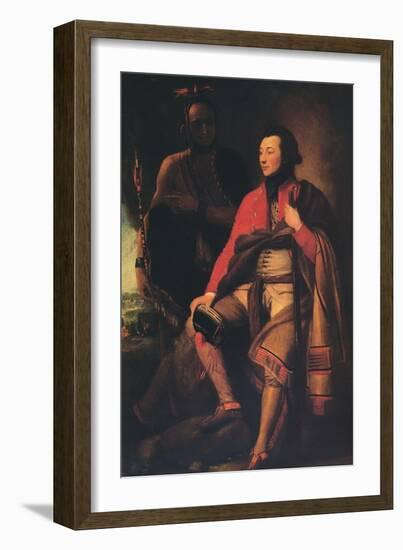 'Colonel Guy Johnson and Karonghyontye (Captain David Hill)', 1776-Benjamin West-Framed Giclee Print