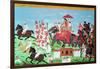 Colonel James Todd Travelling by Elephant Through Rajasthan with His Cavalry and Sepoys (Gouache)-null-Framed Giclee Print