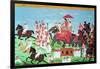 Colonel James Todd Travelling by Elephant Through Rajasthan with His Cavalry and Sepoys (Gouache)-null-Framed Giclee Print