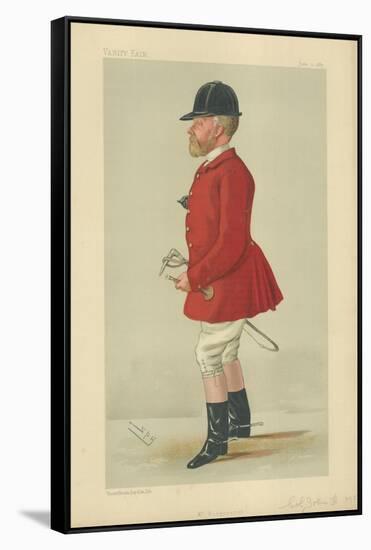 Colonel John Hargreaves-Sir Leslie Ward-Framed Stretched Canvas