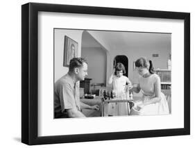 Colonel John Paul Stapp at Home Playing Chess with His Family, Dayton, Oh, 1959-Franci Miller-Framed Photographic Print