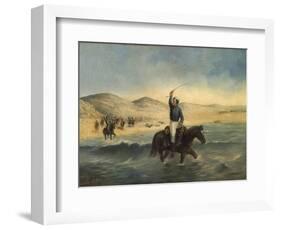 Colonel Juan Pascal Pringles on Horseback During the Battle of Chancay of 1825-null-Framed Giclee Print