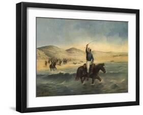 Colonel Juan Pascal Pringles on Horseback During the Battle of Chancay of 1825-null-Framed Giclee Print