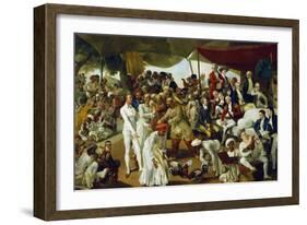 Colonel Mordaunt Watching a Cock Fight at Lucknow, India, 1790-Johan Zoffany-Framed Giclee Print