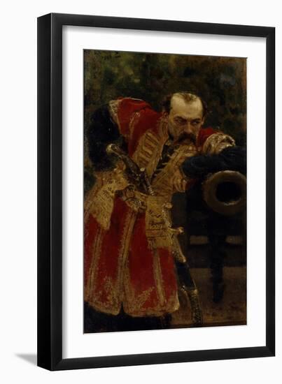 Colonel of the Zaporizhian Host, 1880-Ilya Yefimovich Repin-Framed Giclee Print