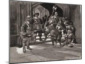 Colonel Pride Refusing Entrance of Certain Members of the House of Commons-null-Mounted Giclee Print