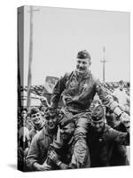 Colonel Robin Olds Celebrates His 100th Combat Mission, Vietnam, 1967-null-Stretched Canvas