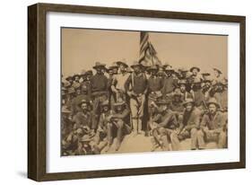 Colonel Roosevelt and His Rough Riders at Top of the Hill Which They Captured, Battle of San Juan-null-Framed Art Print