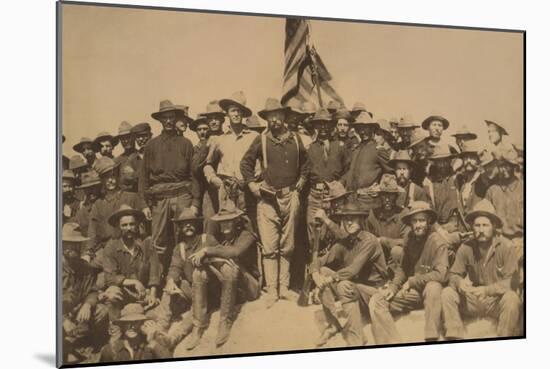 Colonel Roosevelt and His Rough Riders at Top of the Hill Which They Captured, Battle of San Juan-null-Mounted Art Print