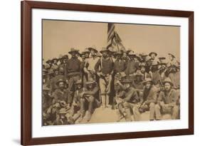 Colonel Roosevelt and His Rough Riders at Top of the Hill Which They Captured, Battle of San Juan-null-Framed Premium Giclee Print