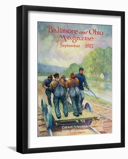 Colonel Schoonmaker Keeps the Line Open-Herbert Stitt-Framed Giclee Print