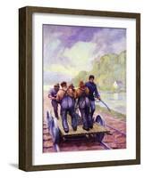 Colonel Schoonmaker Keeps the Line Open-Herbert Stitt-Framed Giclee Print