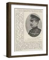 Colonel Sir E T H Hutton, to Command the Federal Forces in Australia-null-Framed Giclee Print