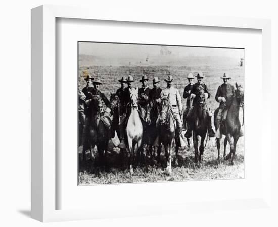 Colonel Theodore Roosevelt and his Rough Riders, 1st Volunteer Cavalry, 1898-null-Framed Giclee Print