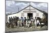 Colonial Africa: Hotel Swan in the Diamond Mine of the South Africa Region, Years 1870. Colourful E-null-Mounted Giclee Print