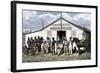 Colonial Africa: Hotel Swan in the Diamond Mine of the South Africa Region, Years 1870. Colourful E-null-Framed Giclee Print