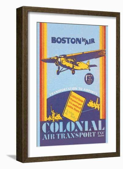 Colonial Air Transport - Boston by Air-null-Framed Art Print