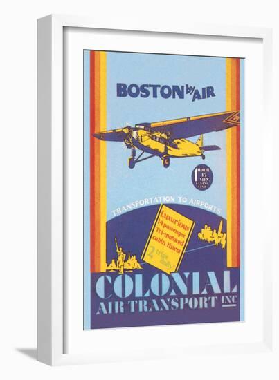 Colonial Air Transport - Boston by Air-null-Framed Art Print