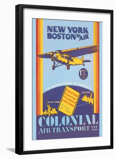 Colonial Air Transport, New York to Boston by Air-null-Framed Art Print