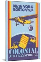 Colonial Air Transport, New York to Boston by Air-null-Mounted Art Print