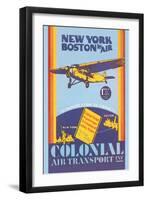 Colonial Air Transport, New York to Boston by Air-null-Framed Art Print