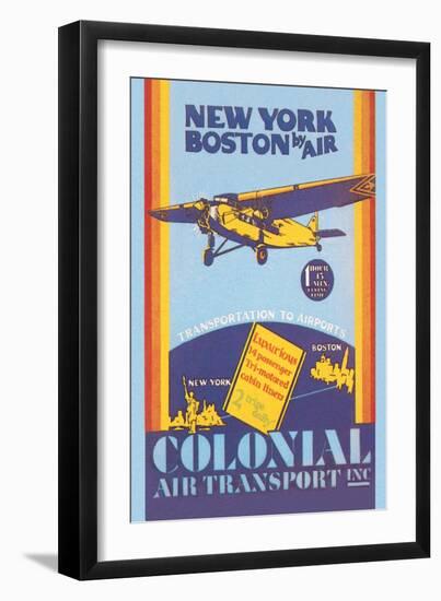 Colonial Air Transport, New York to Boston by Air-null-Framed Art Print