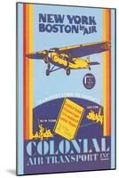 Colonial Air Transport, New York to Boston by Air-null-Mounted Art Print